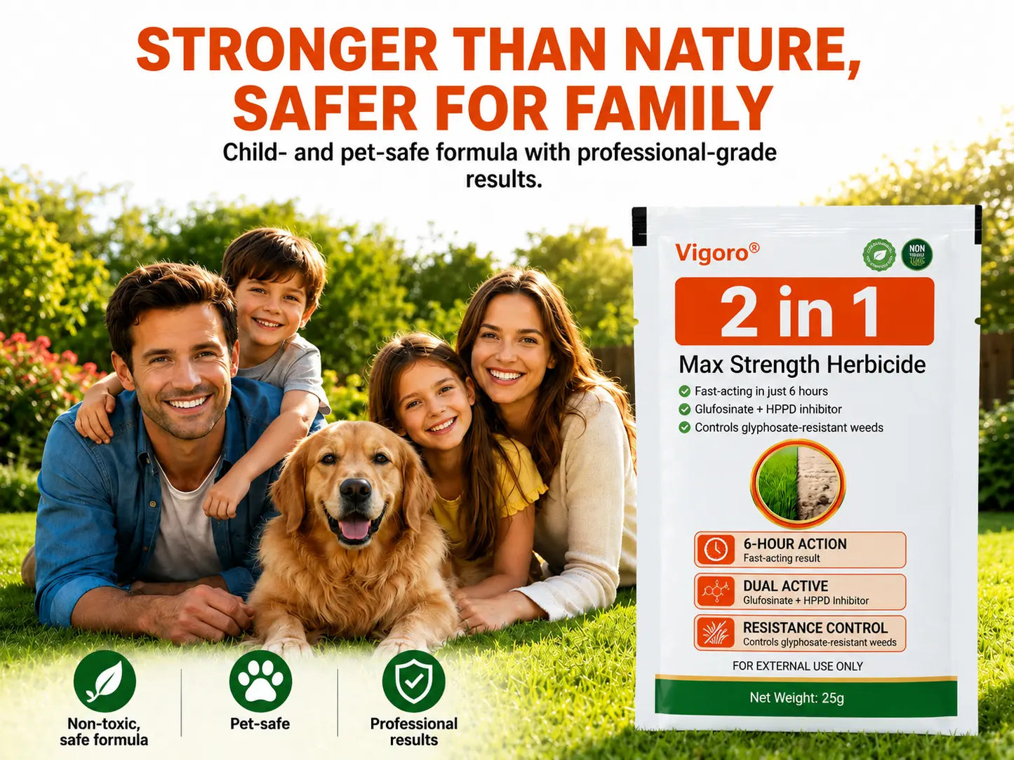 🔥Vigoro® Advanced 2-in-1 Pro+ Herbicide | Upgraded Formula for 6-Hour Rapid Kill, Root Eradication & Destroys Glyphosate-Resistant Weeds