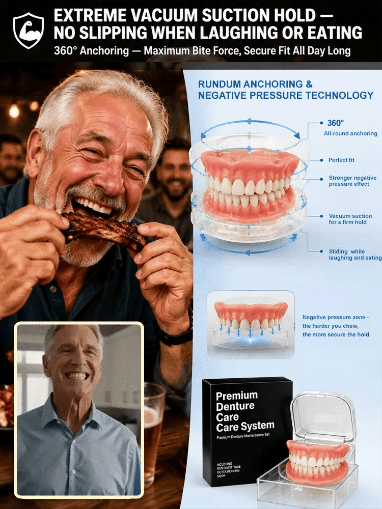 Premium Comfort-Fit Denture Set – Natural-Looking Smile, Easy At-Home Fit