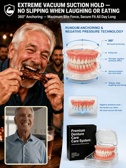 Premium Comfort-Fit Denture Set – Natural-Looking Smile, Easy At-Home Fit