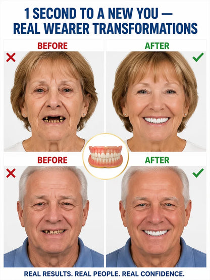 Premium Comfort-Fit Denture Set – Natural-Looking Smile, Easy At-Home Fit