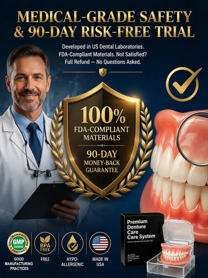 Premium Comfort-Fit Denture Set – Natural-Looking Smile, Easy At-Home Fit