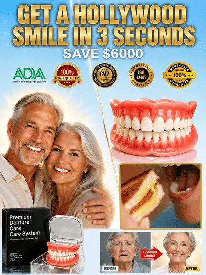 Premium Comfort-Fit Denture Set – Natural-Looking Smile, Easy At-Home Fit